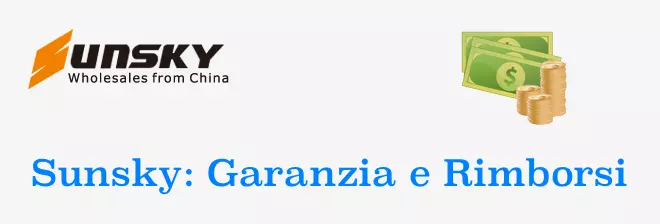 Sunsky: Garanzia e rimborsi